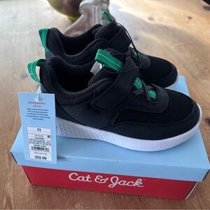 Cat & Jack Kids Sneakers Size 11 | Black Green | New in Box